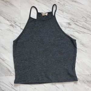 Gray Crop Top